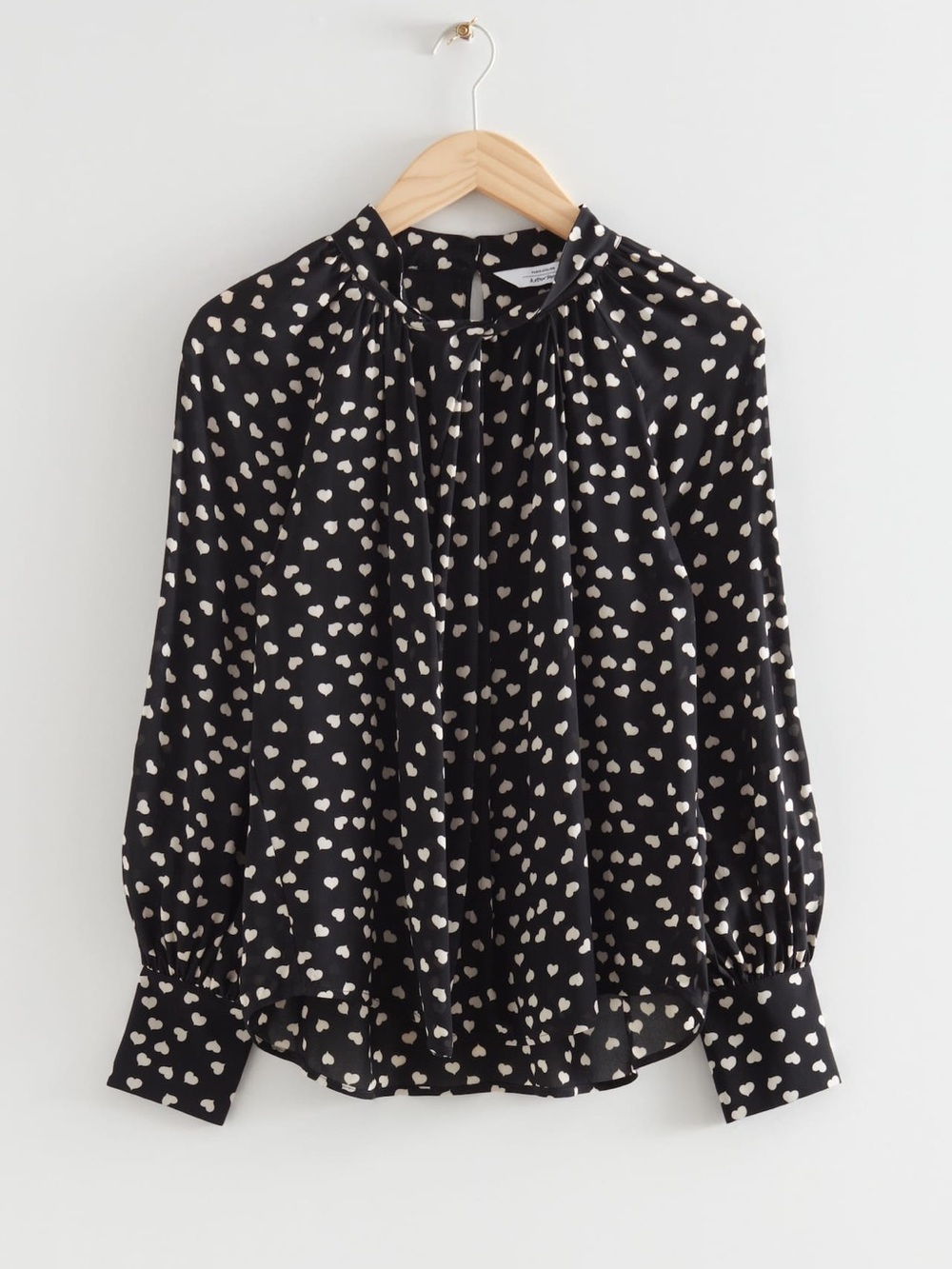 & other stories. Twist Front Heart Blouse. Size 2.